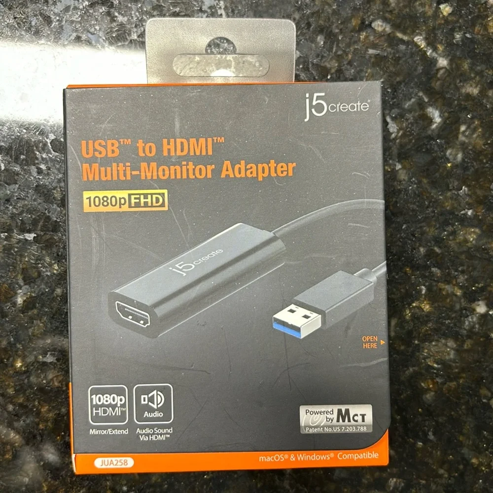 j5create, USB™ to HDMI™ Multi-Monitor Adapter Windows® /macOS® Compatible JUA258